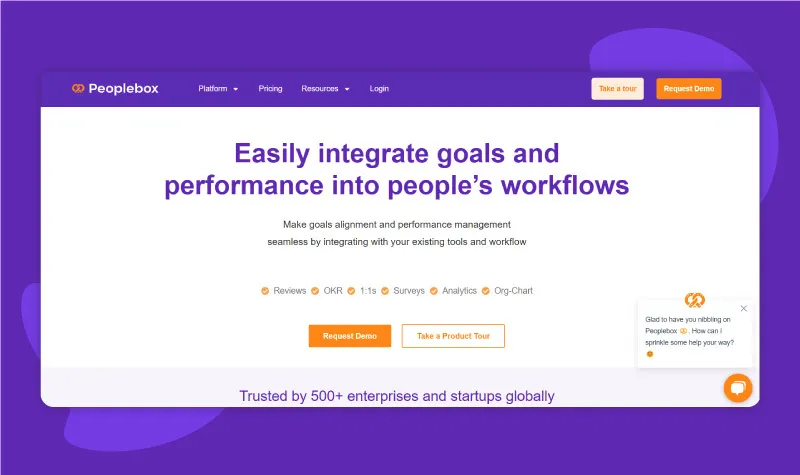 Peoplebox OKR, performance management, and people analytics software