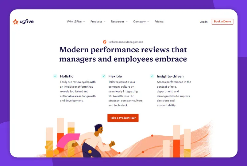 15Five employee performance review software