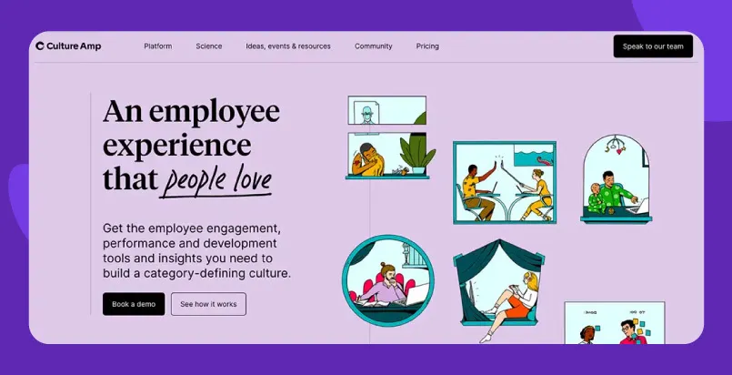 Culture Amp employee performance review software