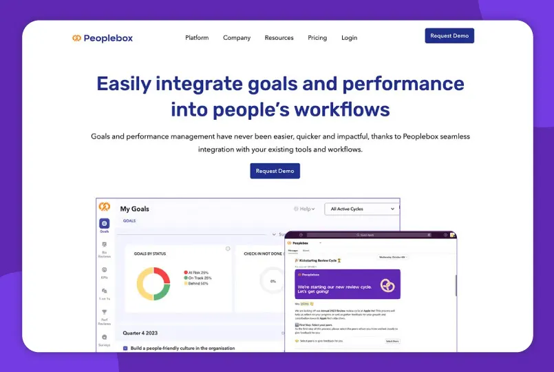 Peoplebox employee performance review software