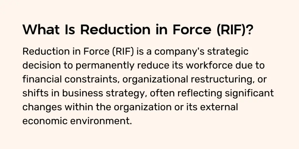 Reduction in Force