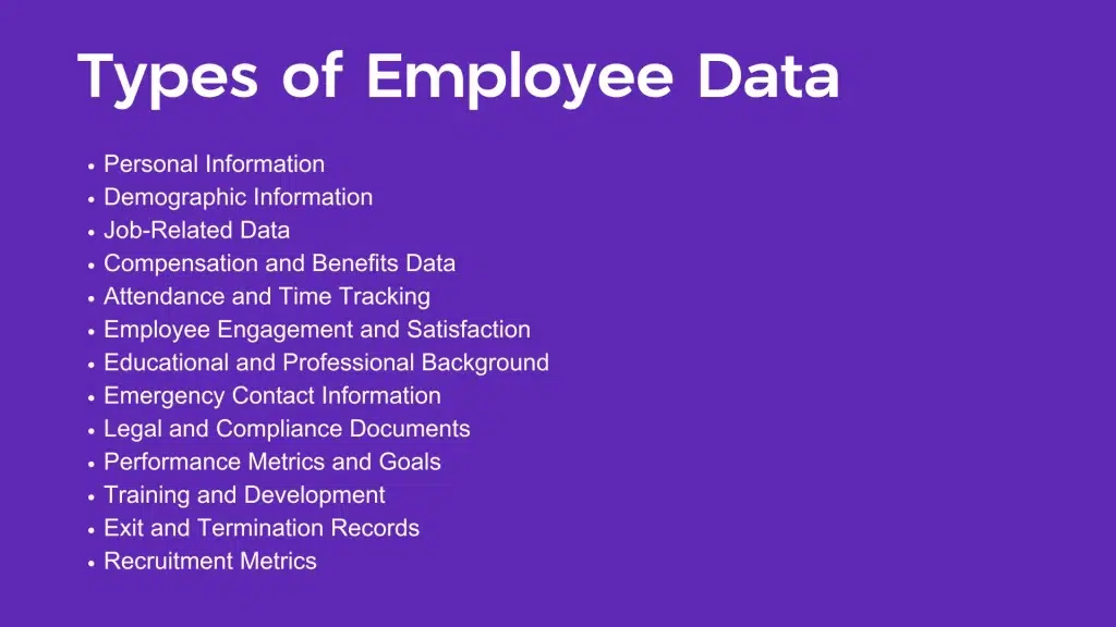 types of employee data