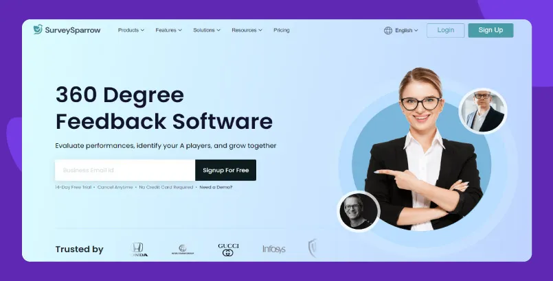 SurveySparrow 360-degree feedback software