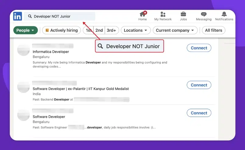 Developer NOT Junior