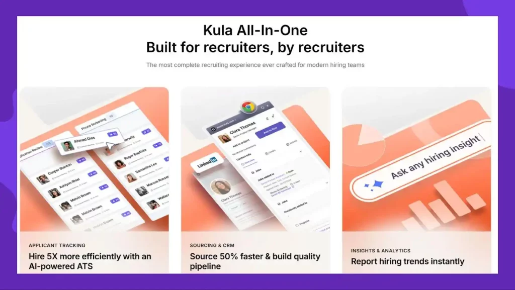 Kula optimizes recruitment workflows with AI-native ATS and intelligent automation.