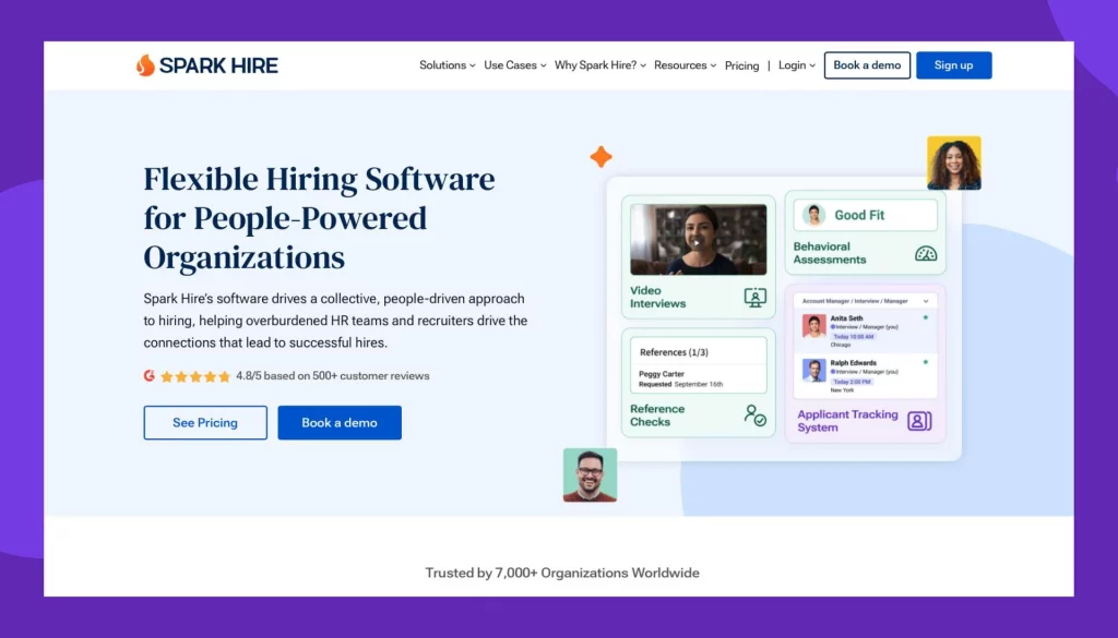 Spark Hire lets you evaluate more candidates in less time with its video interview and assessment platform