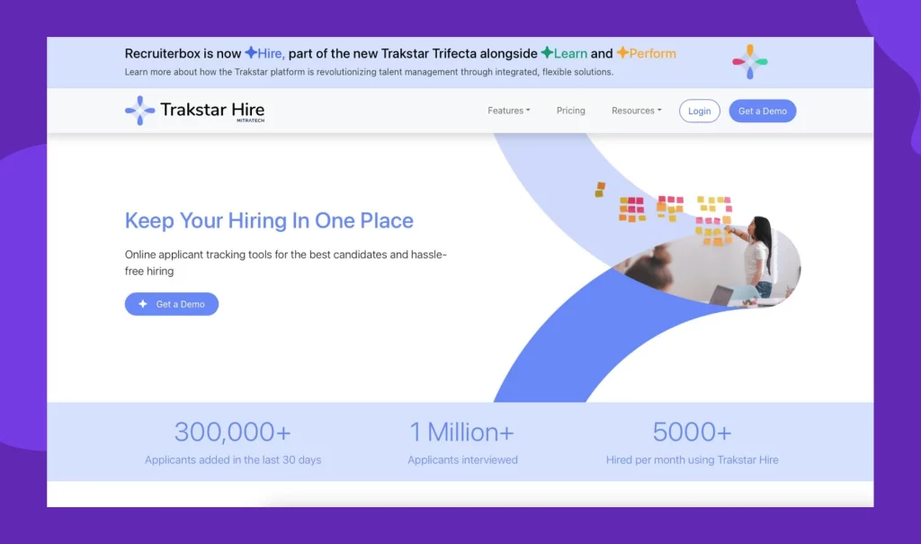 Trakstar Hire lets you centralize all recruitment communication with its team scheduling and feedback collection tools