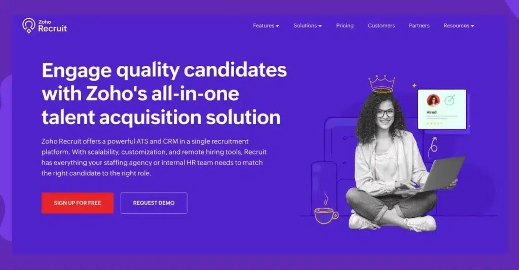 Zoho Recruit simplifies hiring for SMBs and agencies with AI chatbots and recruitment tools.