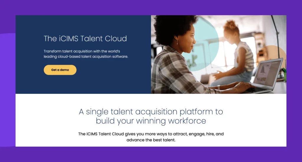 iCIMS Talent Cloud streamlines recruitment with AI-powered matching and onboarding.