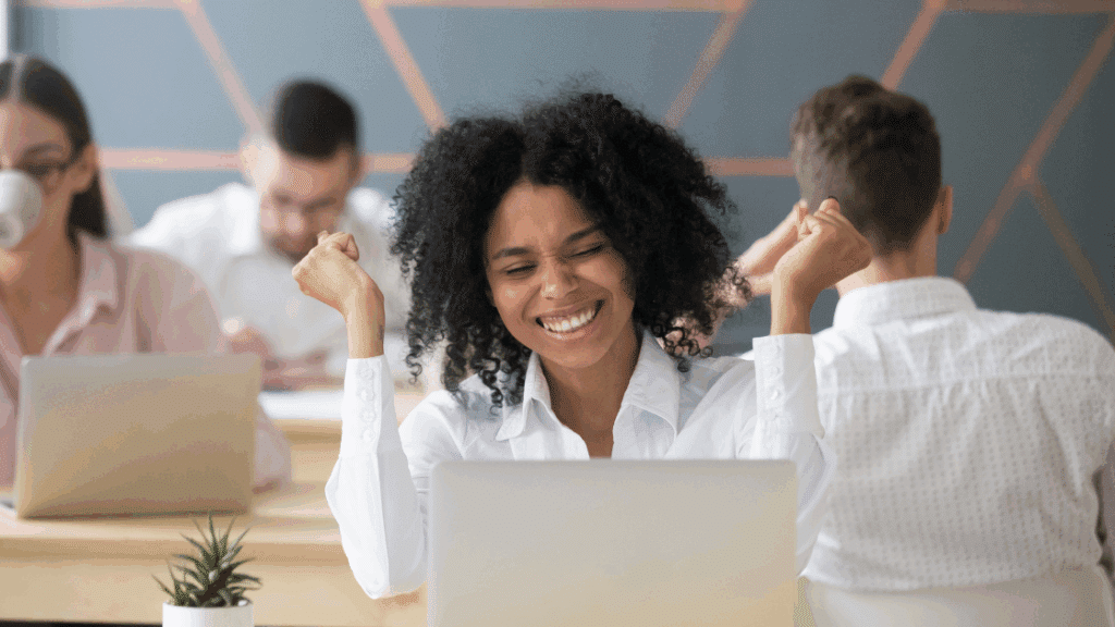 Happy and motivated employee.