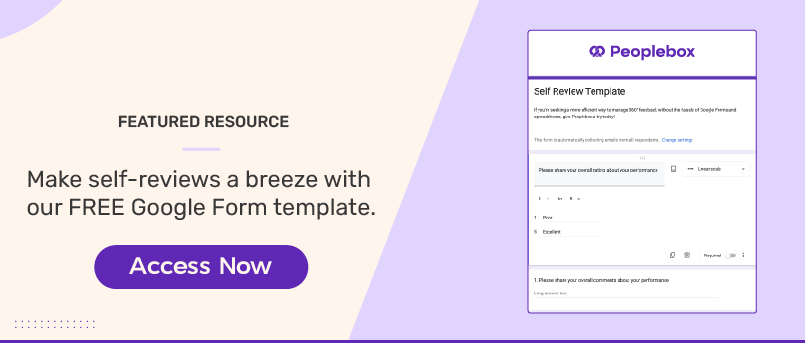 Peoplebox Self-Review Template