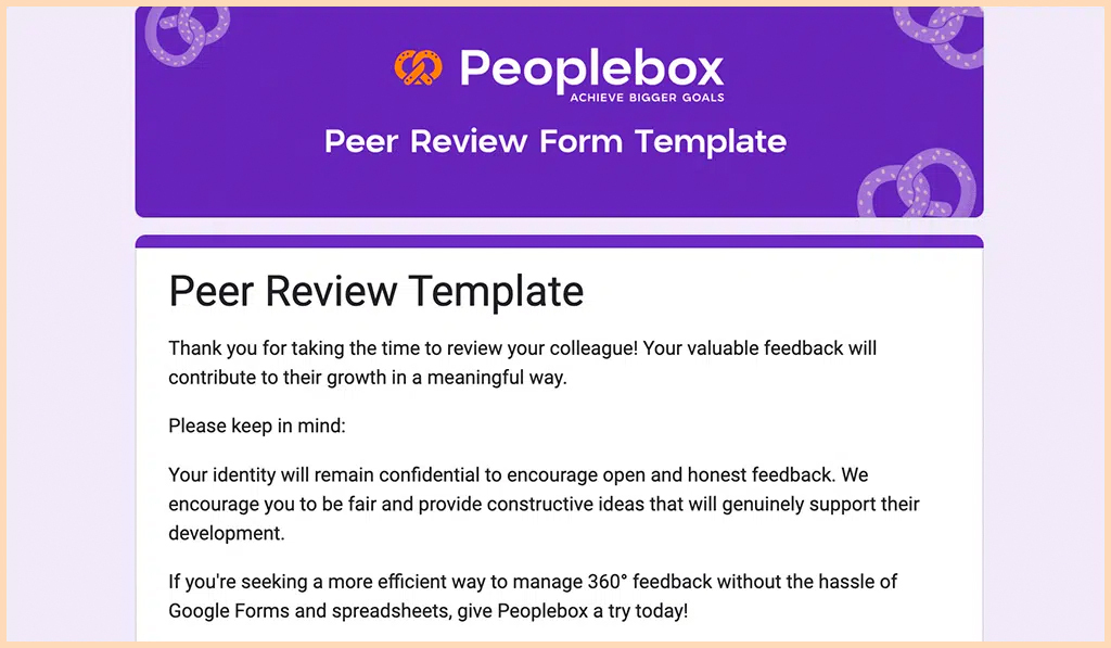 Peer Review Template