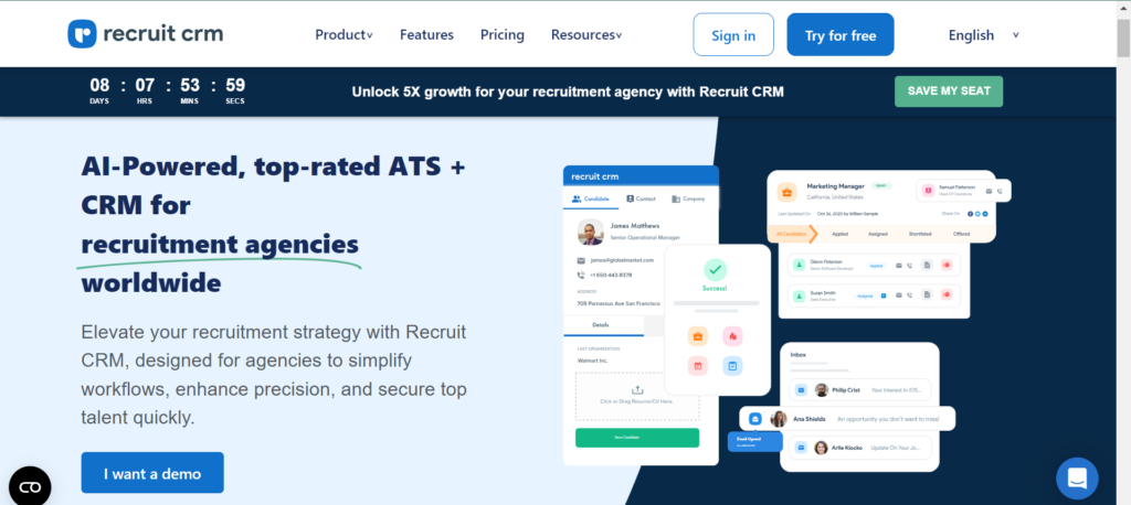 RecruitCRM ATS