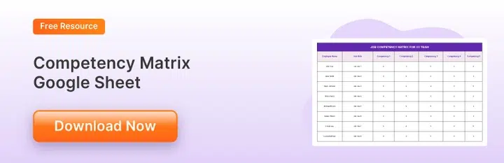 Competency Matrix Google Sheet