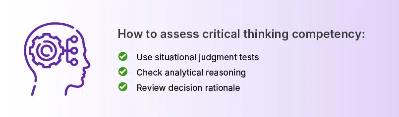 How to assess critical thinking competency