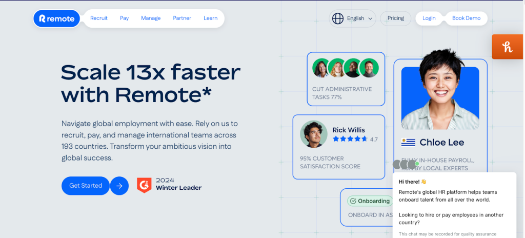 Remote.com – Best for International Payroll Compliance