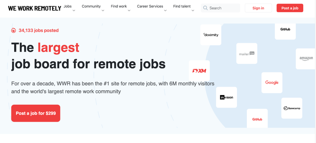 We Work Remotely – Leading Remote Job Board