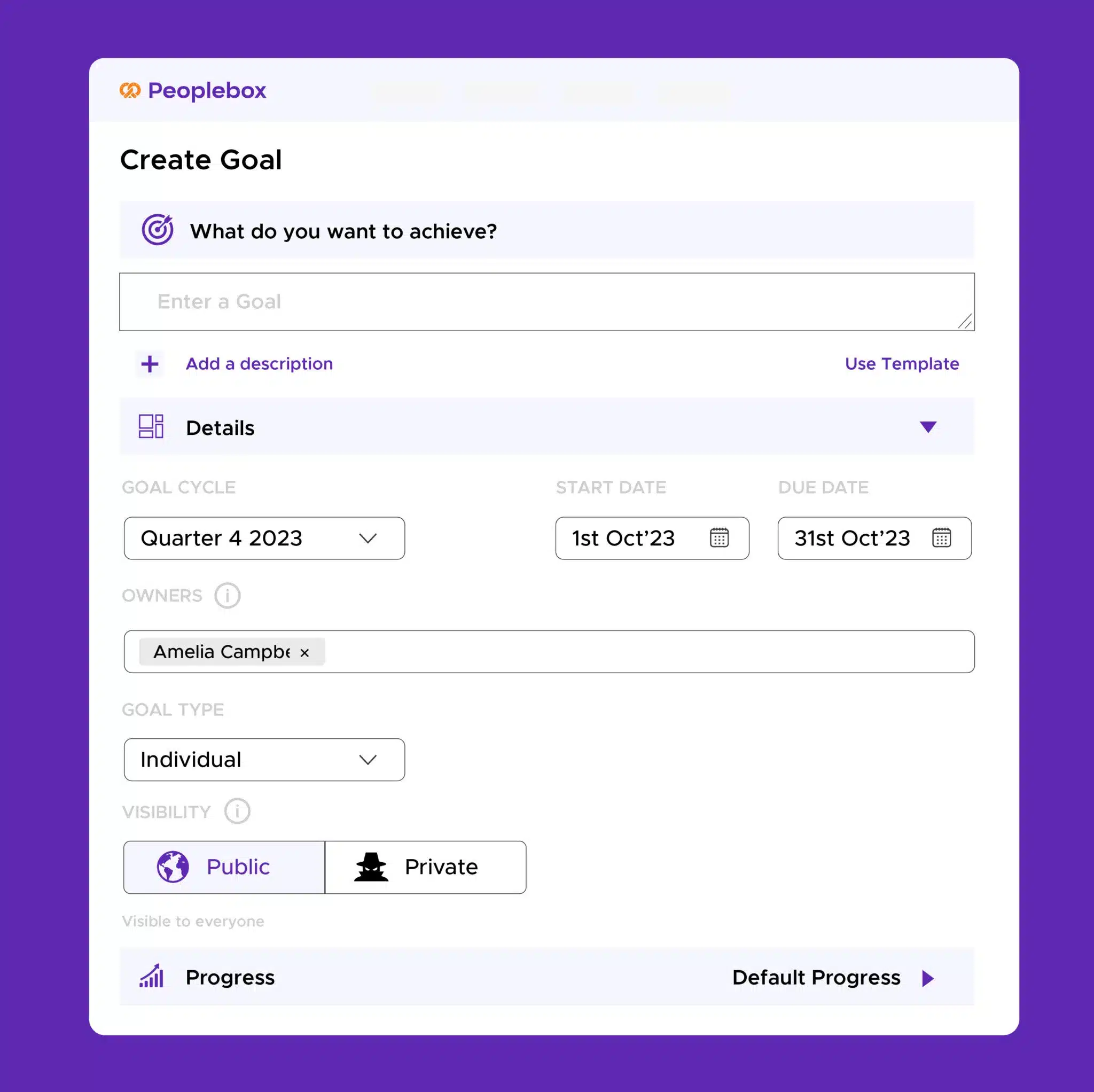 Create ambitious goals with Peoplebox